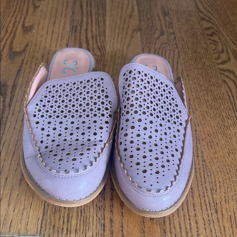 Women's light purple slip ons